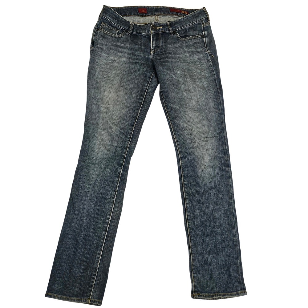 Express X2 Quality Denim W01 Skinny Jeans Womens 6R Medium Wash Low Rise Blue